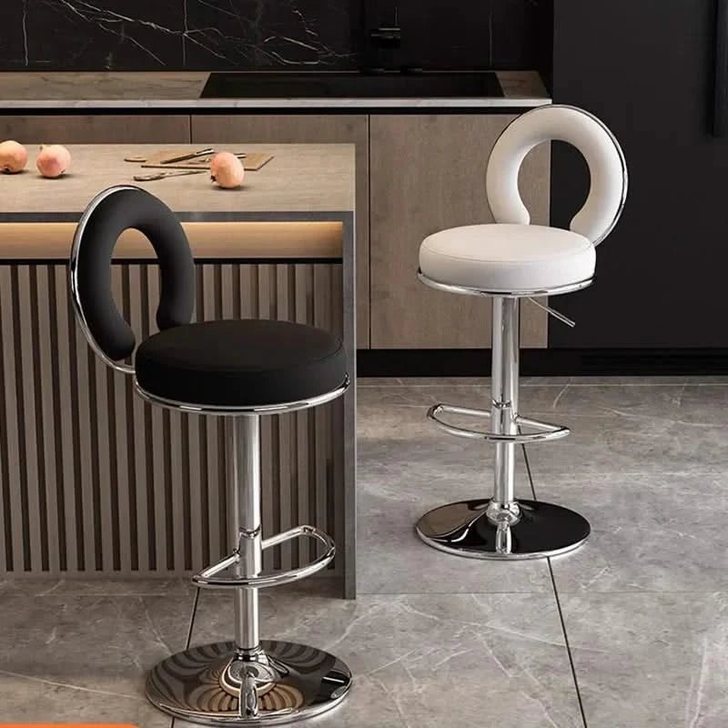 Relaxing Swivel Altos Metal Backrest Bar Stools-ChandeliersDecor.com