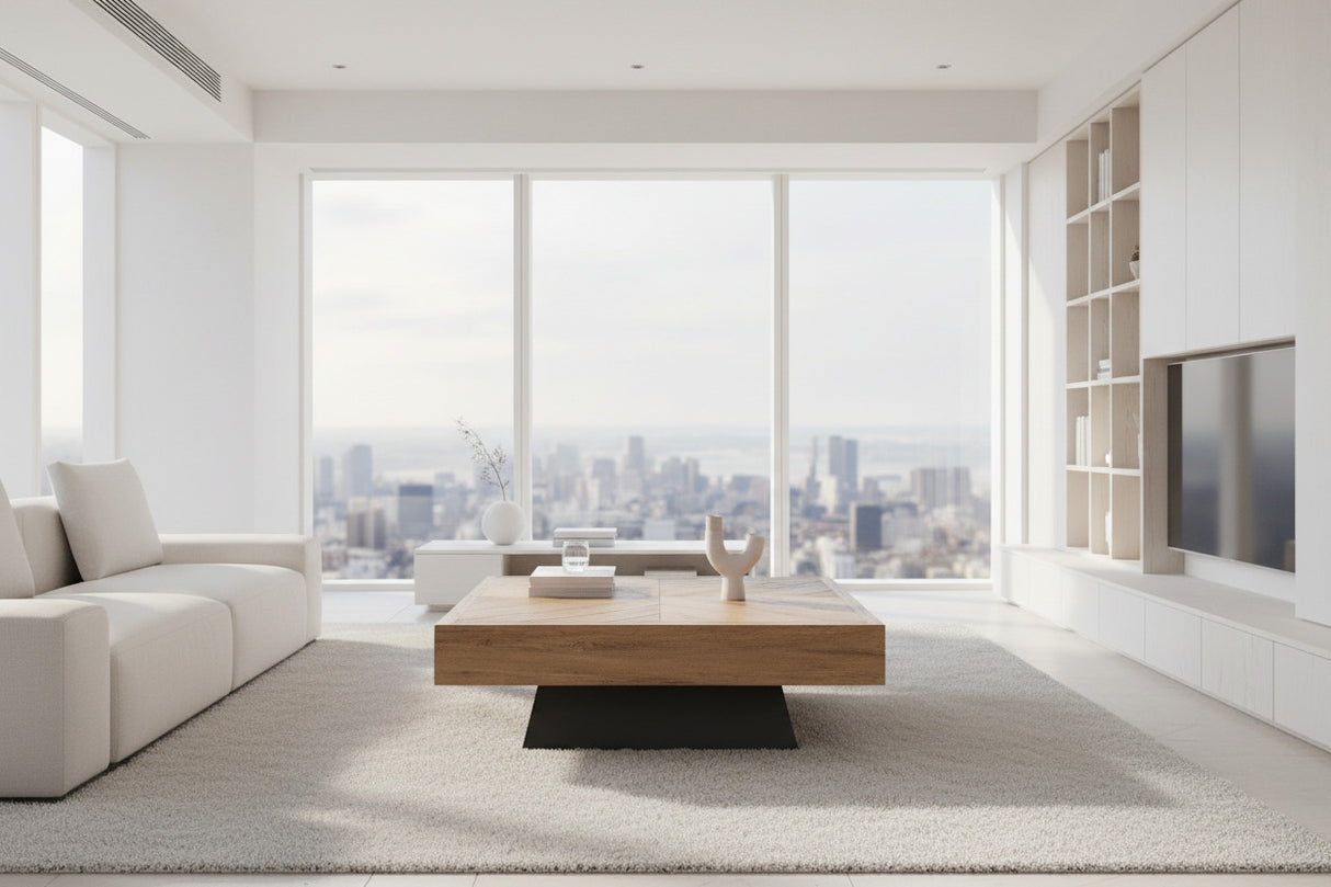 Retro Nordic Solid Wood Coffee Table-ChandeliersDecor.com