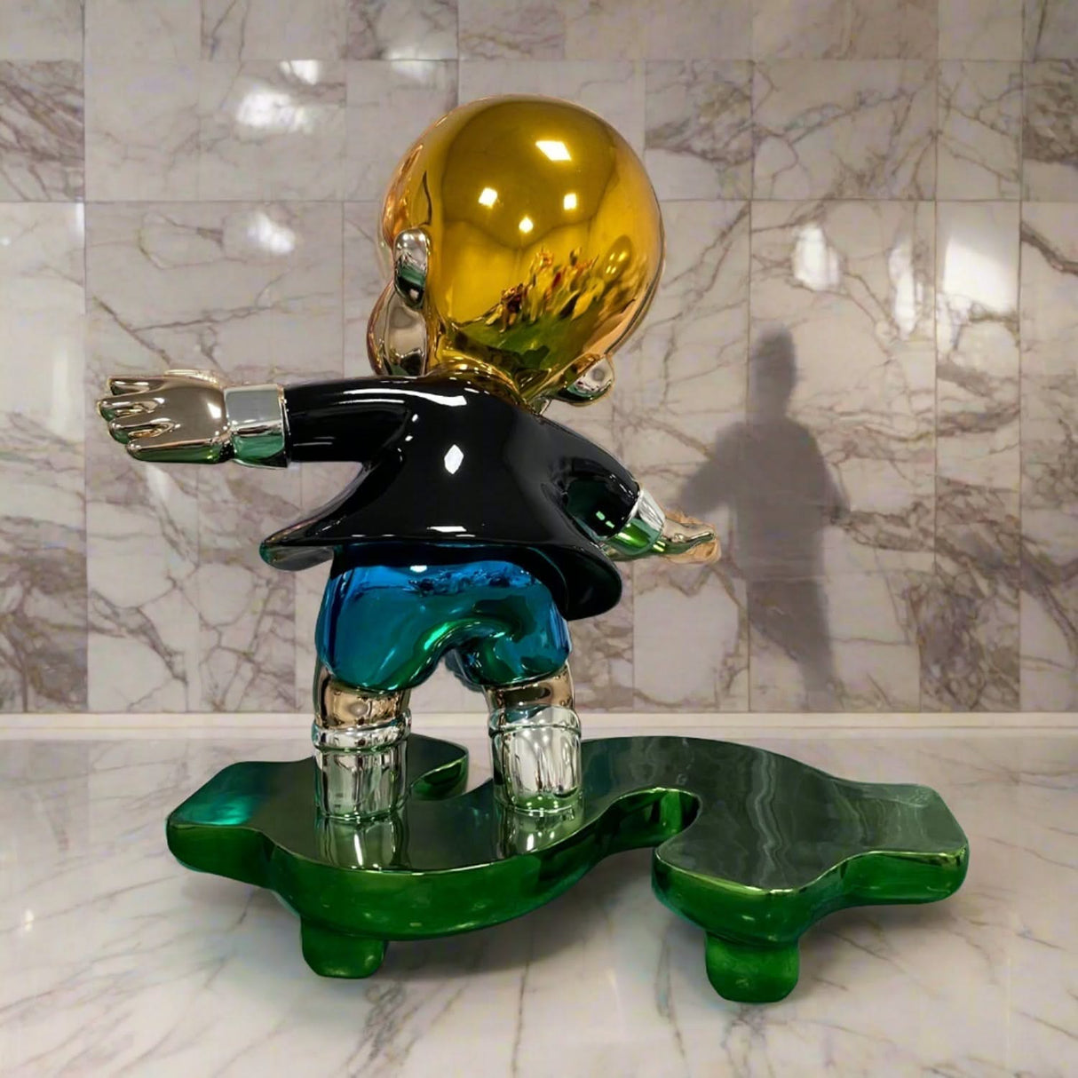 Richie Rich Skating Money Sculpture Statue-ChandeliersDecor.com