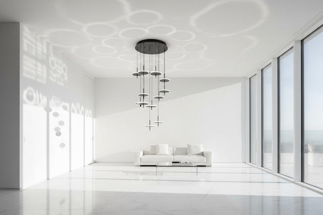 ChandeliersDecor.com-Staircase Chandelier-Rings LED Plate Staircase Chandelier