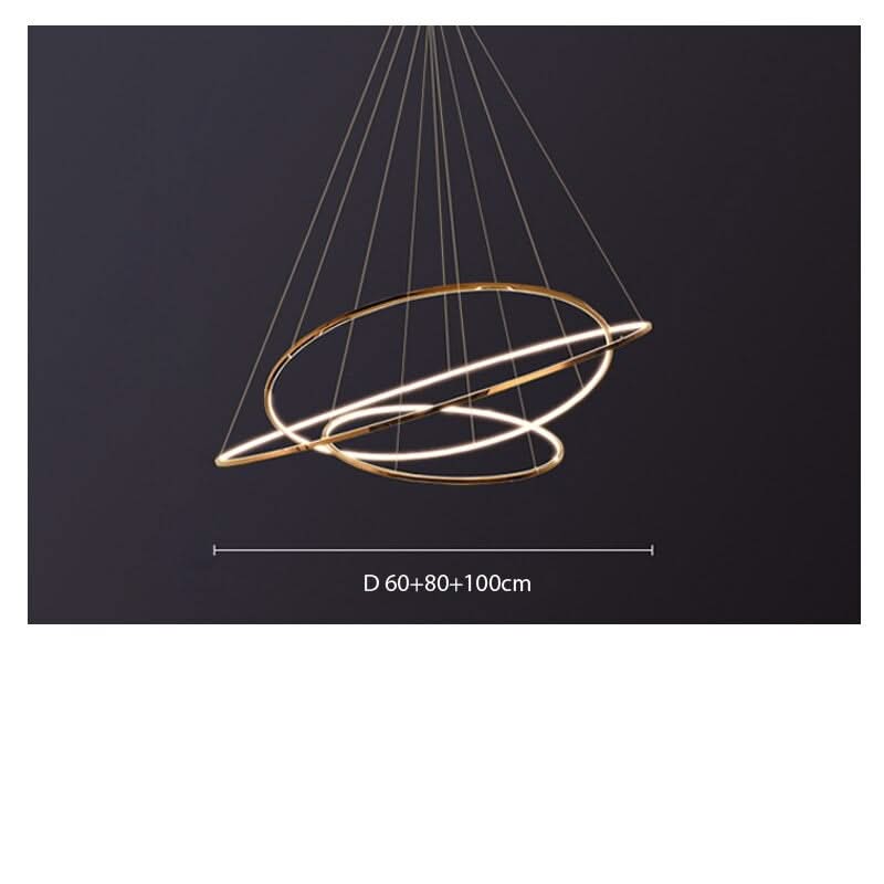 ChandeliersDecor.com-Staircase Chandelier-Rings Staircase Chandelier: Unparalleled Elegance