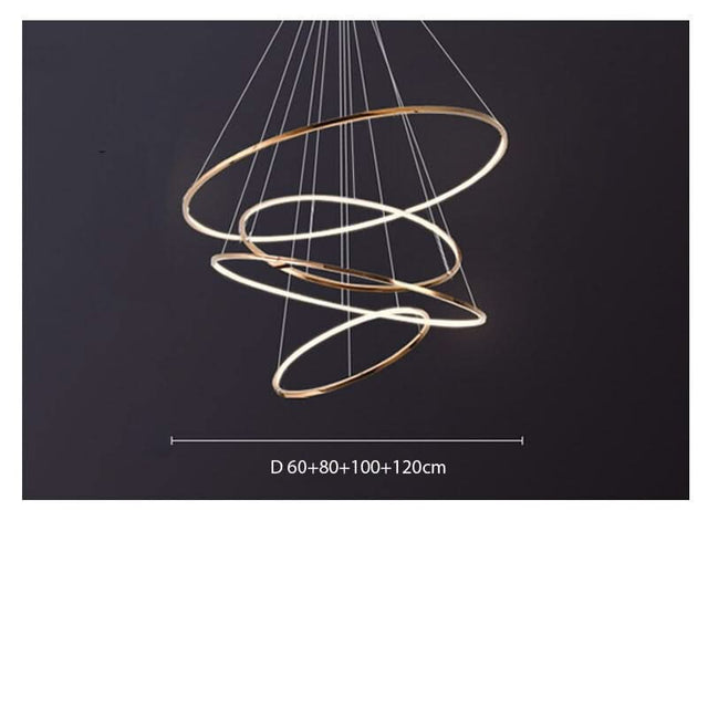 Rings Staircase Chandelier: Unparalleled Elegance-ChandeliersDecor.com