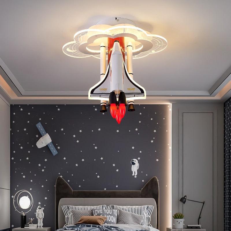 ChandeliersDecor.com-Kids Room Nursery Lighting-Rocket Astronaut LED Kids Room Ceiling Light
