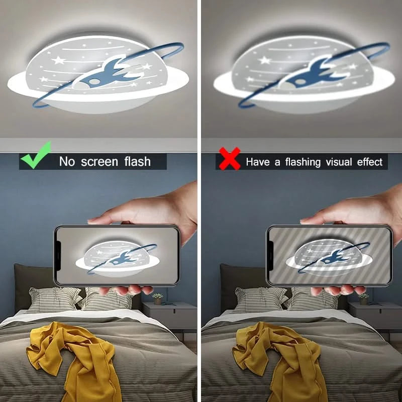 Rocket in Space Ceiling Light for Kids Room-ChandeliersDecor.com