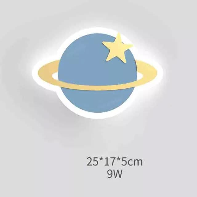 ChandeliersDecor.com-Kids Room Nursery Lighting-Rocket Moon Star Wall Lamp | Kid's room Lighting Decor