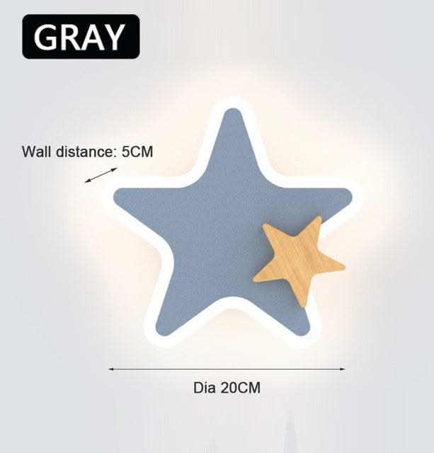 ChandeliersDecor.com-Kids Room Nursery Lighting-Rocket Moon Star Wall Lamp | Kid's room Lighting Decor