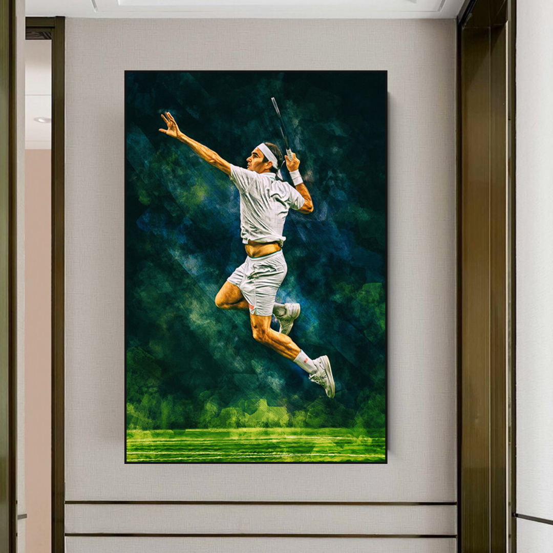 ChandeliersDecor.com-Wall Posters-Roger Federer Canvas Wall Art – Decor for Tennis Fans