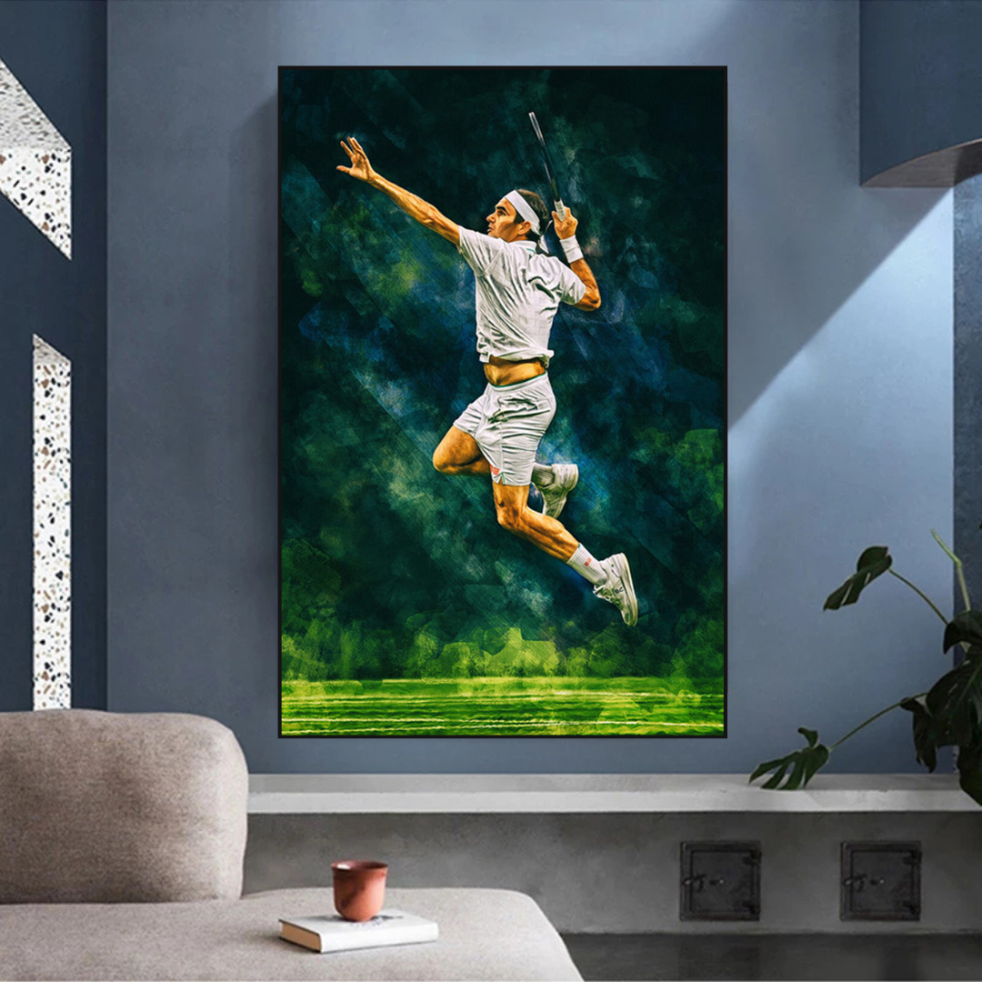 ChandeliersDecor.com-Wall Posters-Roger Federer Canvas Wall Art – Decor for Tennis Fans