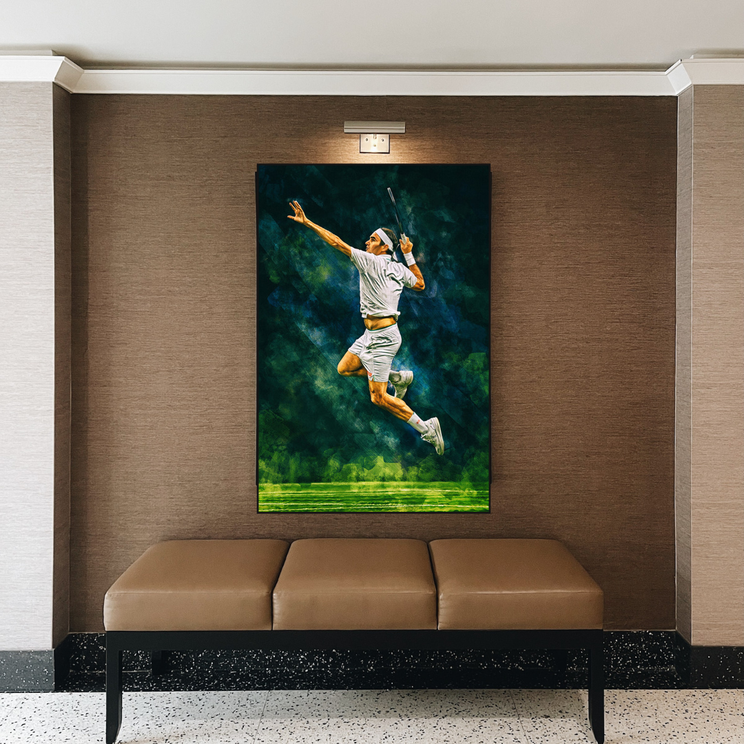 Roger Federer Canvas Wall Art – Decor for Tennis Fans-ChandeliersDecor.com