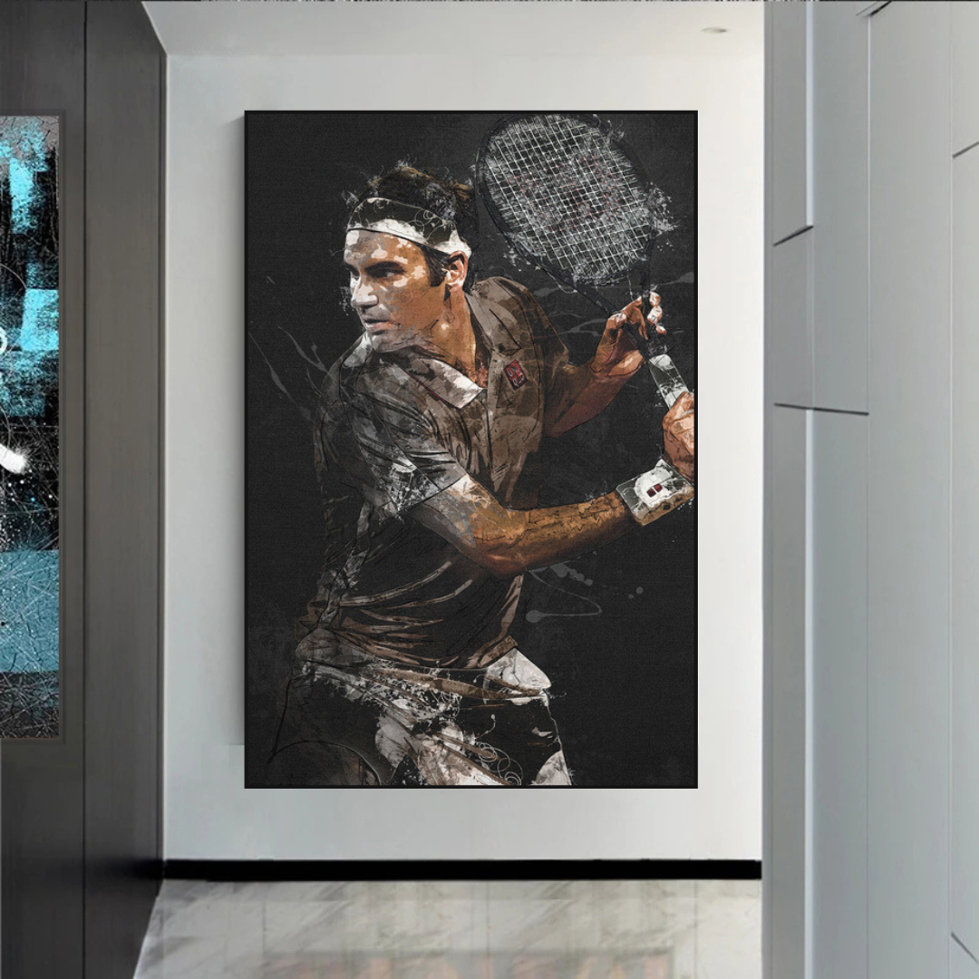 Roger Federer Canvas Wall Art - Sports Decor-ChandeliersDecor.com