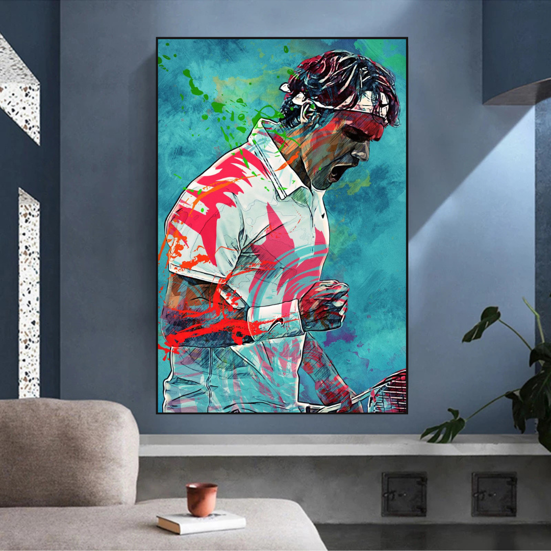 Roger Federer Canvas Wall Art: The Tennis Legend-ChandeliersDecor.com