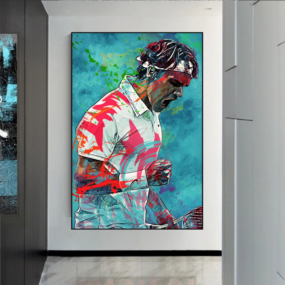 Roger Federer Canvas Wall Art: The Tennis Legend-ChandeliersDecor.com
