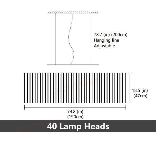 ChandeliersDecor.com-Kitchen Island-Rotatable Light Bars Chandelier: Illuminate Your Space