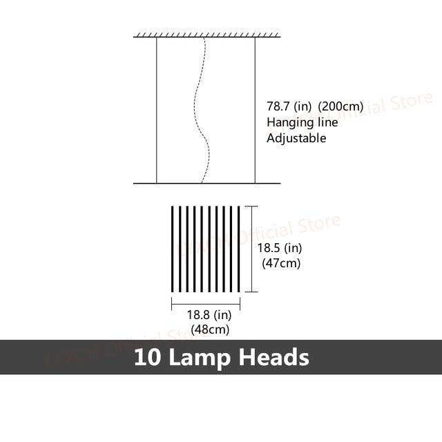 ChandeliersDecor.com-Kitchen Island-Rotatable Light Bars Chandelier: Illuminate Your Space