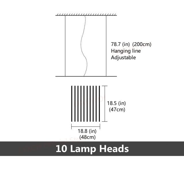 ChandeliersDecor.com-Kitchen Island-Rotatable Light Bars Chandelier: Illuminate Your Space