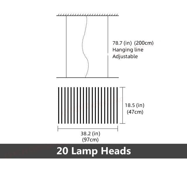 ChandeliersDecor.com-Kitchen Island-Rotatable Light Bars Chandelier: Illuminate Your Space