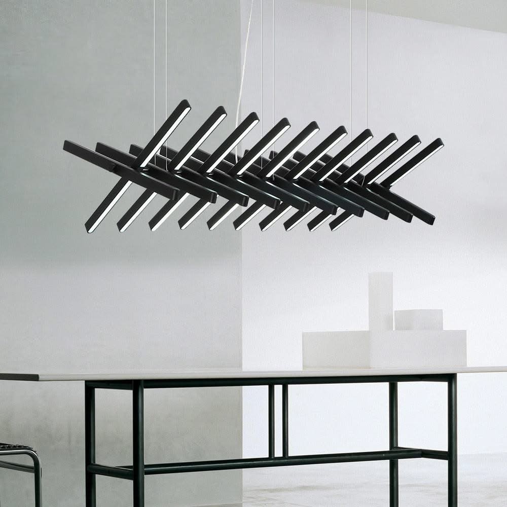 ChandeliersDecor.com-Kitchen Island-Rotatable Light Bars Chandelier: Illuminate Your Space