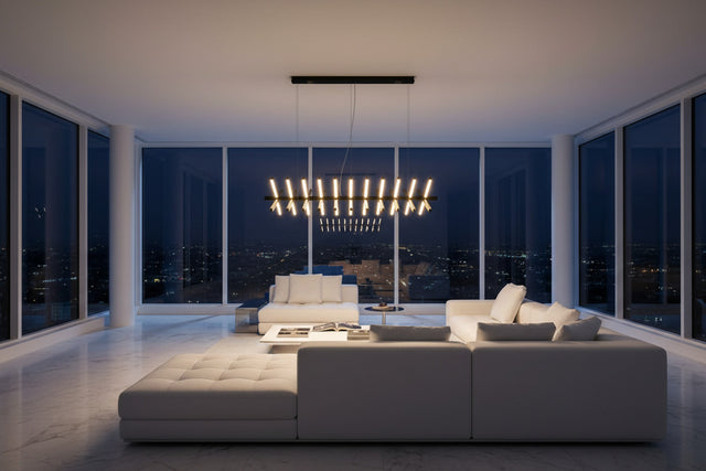 ChandeliersDecor.com-Kitchen Island-Rotatable Light Bars Chandelier: Illuminate Your Space