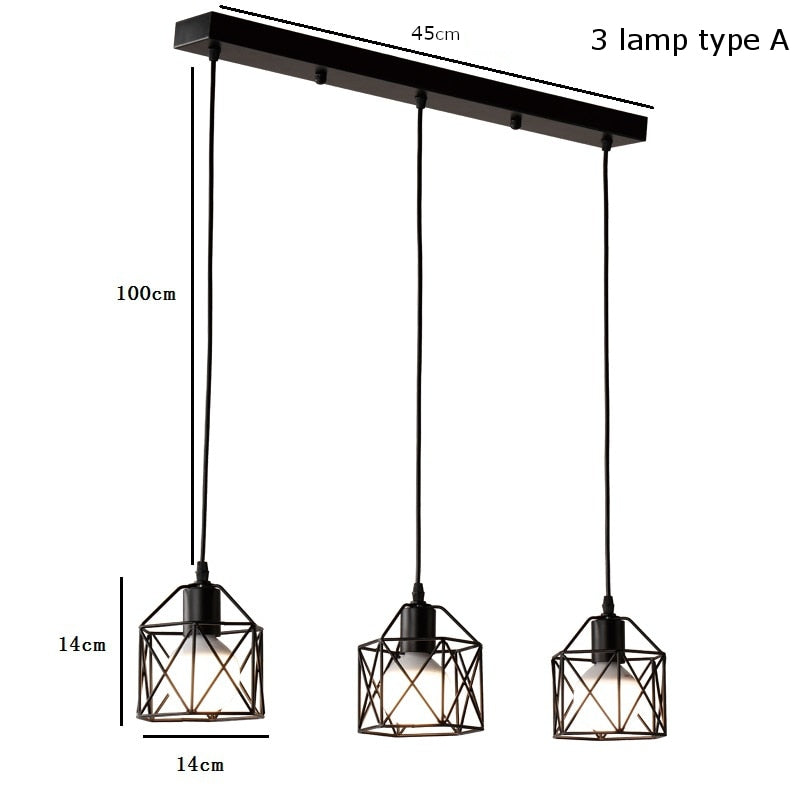 ChandeliersDecor.com-Kitchen Island-Rustic Industrial Pendant Light Hangings