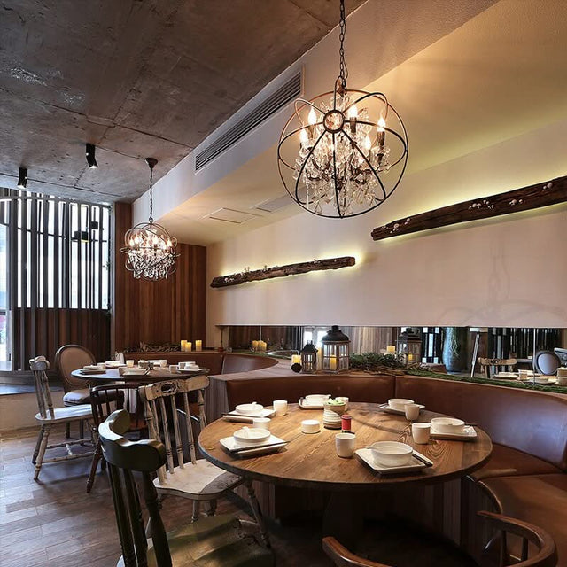 Rustic Orb Chandelier - Rustic and Elegant Lighting-ChandeliersDecor.com