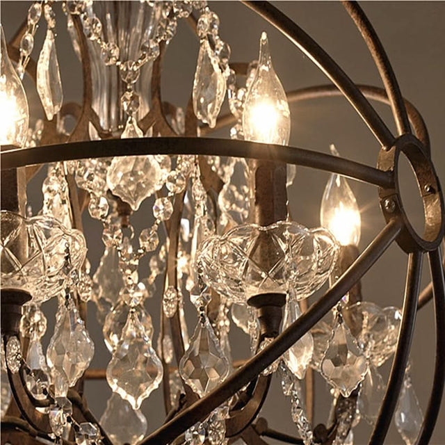 Rustic Orb Chandelier - Rustic and Elegant Lighting-ChandeliersDecor.com