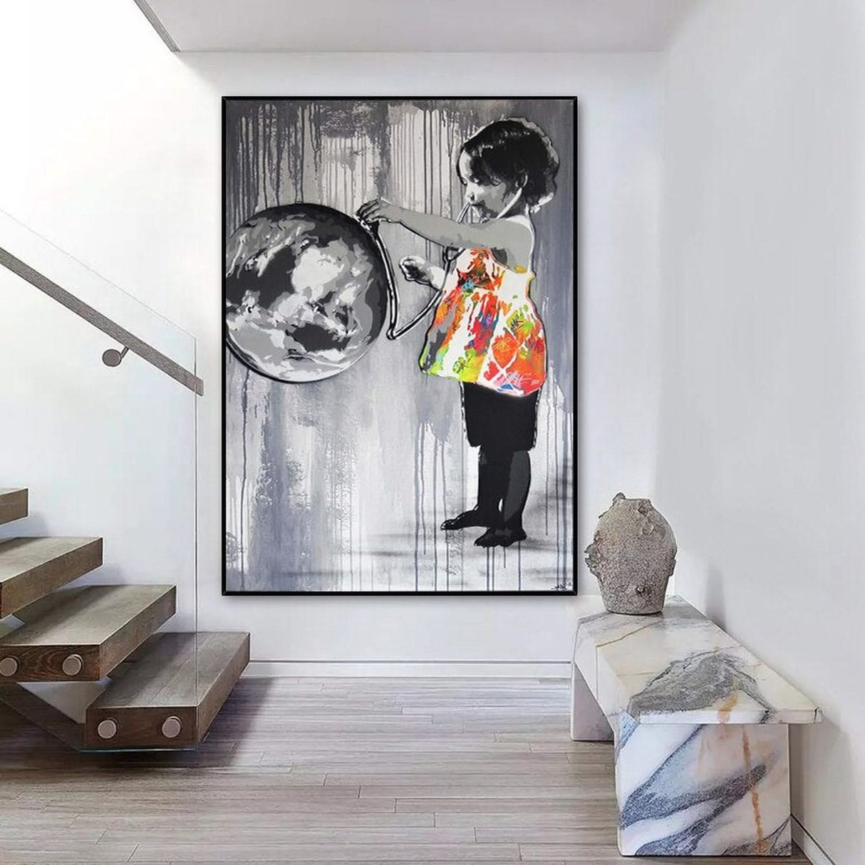 Save the World Canvas Wall Art: A Global Effort-ChandeliersDecor.com