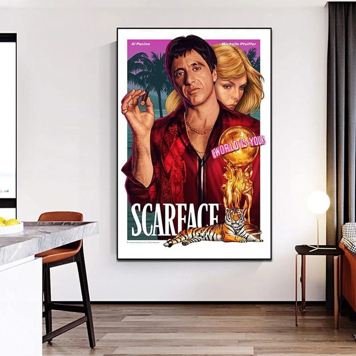 Scarface Movie Al Pacino Godfather Canvas Wall Art-ChandeliersDecor.com