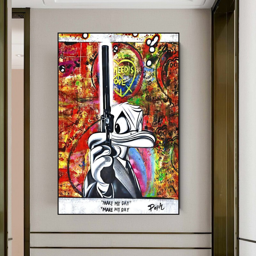 Scrooge McDuck All i need is Love Canvas Wall Art-ChandeliersDecor.com