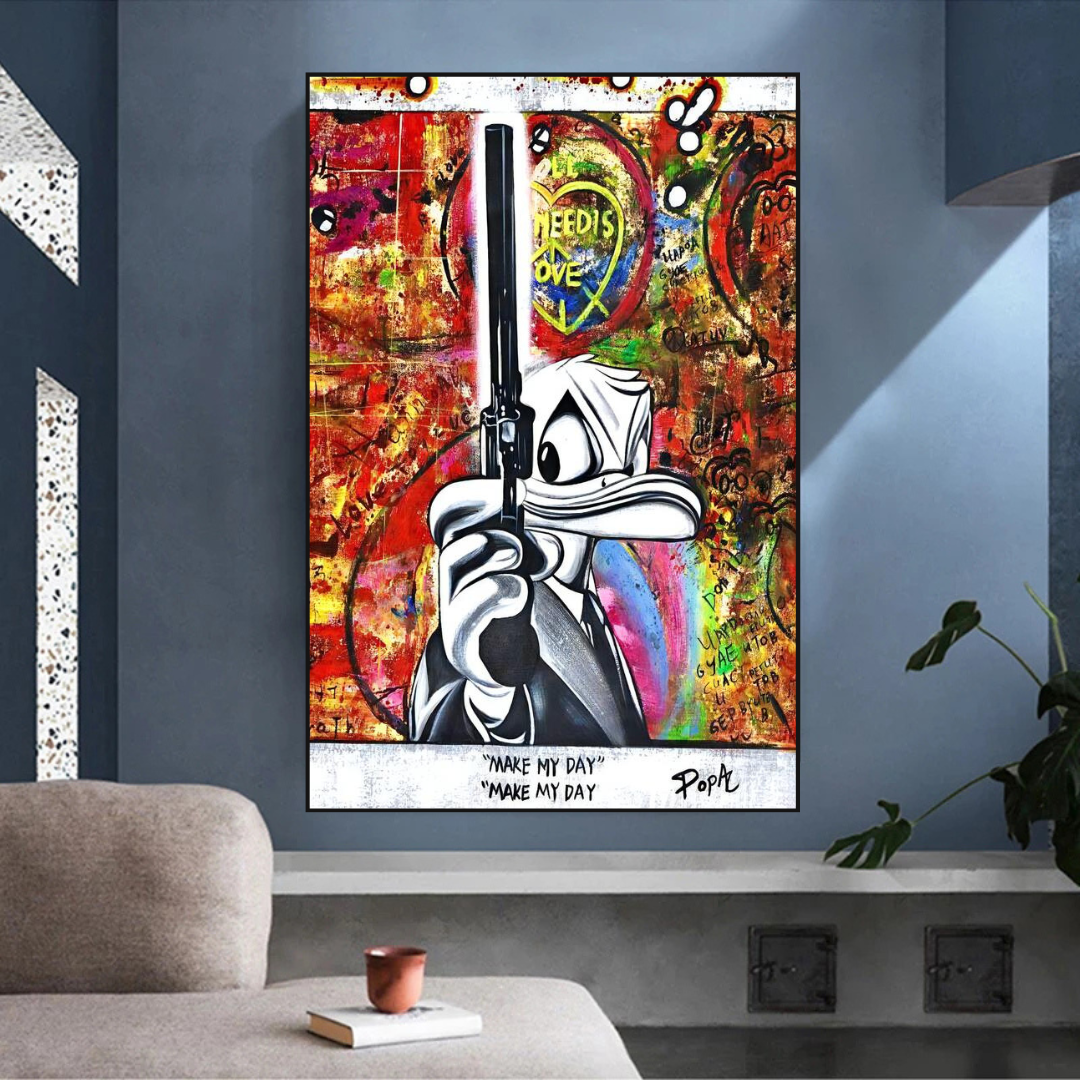 Scrooge McDuck All i need is Love Canvas Wall Art-ChandeliersDecor.com