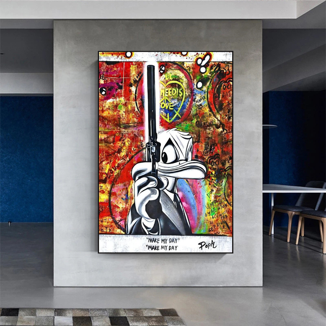 Scrooge McDuck All i need is Love Canvas Wall Art-ChandeliersDecor.com