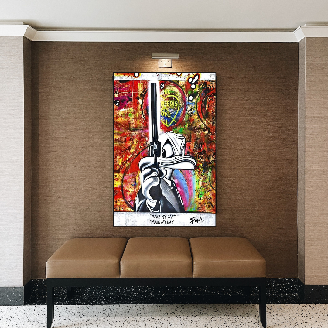 Scrooge McDuck All i need is Love Canvas Wall Art-ChandeliersDecor.com