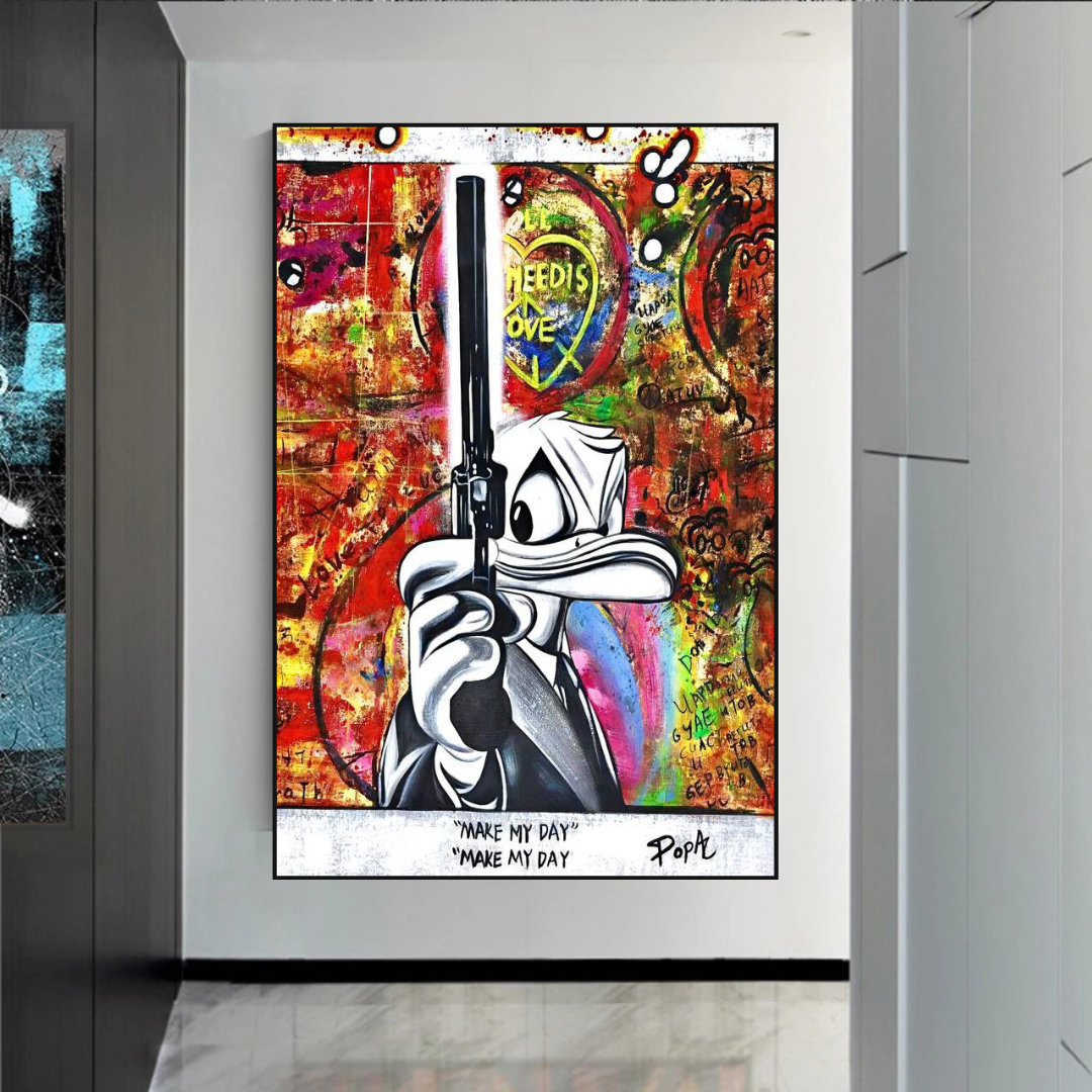 Scrooge McDuck All i need is Love Canvas Wall Art-ChandeliersDecor.com