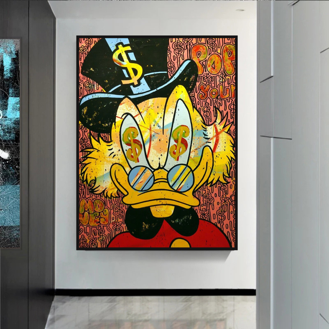 Scrooge McDuck Canvas Wall Art - Millionaire Design-ChandeliersDecor.com