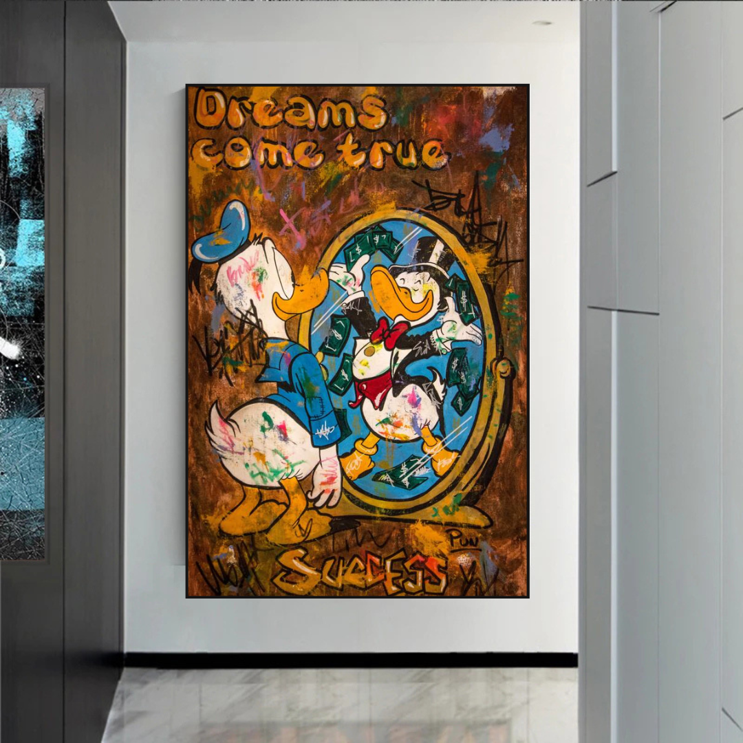 ChandeliersDecor.com-Scrooge McDuck Wall Art-Scrooge McDuck Dreams Come True Millionaire Wall Art Poster
