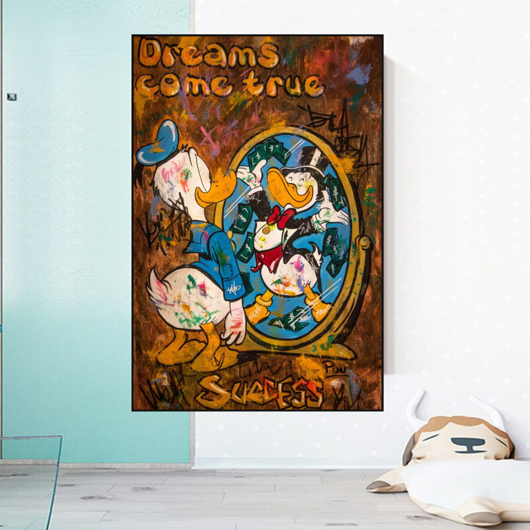 Scrooge McDuck Dreams Come True Millionaire Wall Art Poster-ChandeliersDecor.com