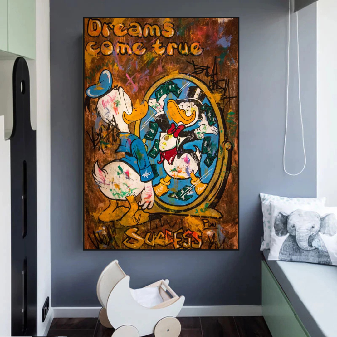 Scrooge McDuck Dreams Come True Millionaire Wall Art Poster-ChandeliersDecor.com