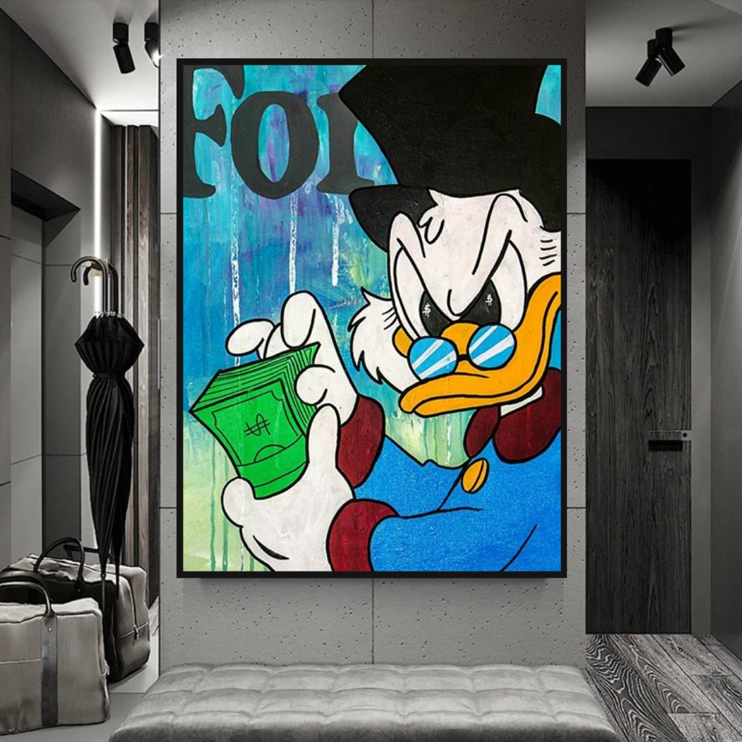 Scrooge McDuck Forbes Canvas Wall Art - Exclusive-ChandeliersDecor.com