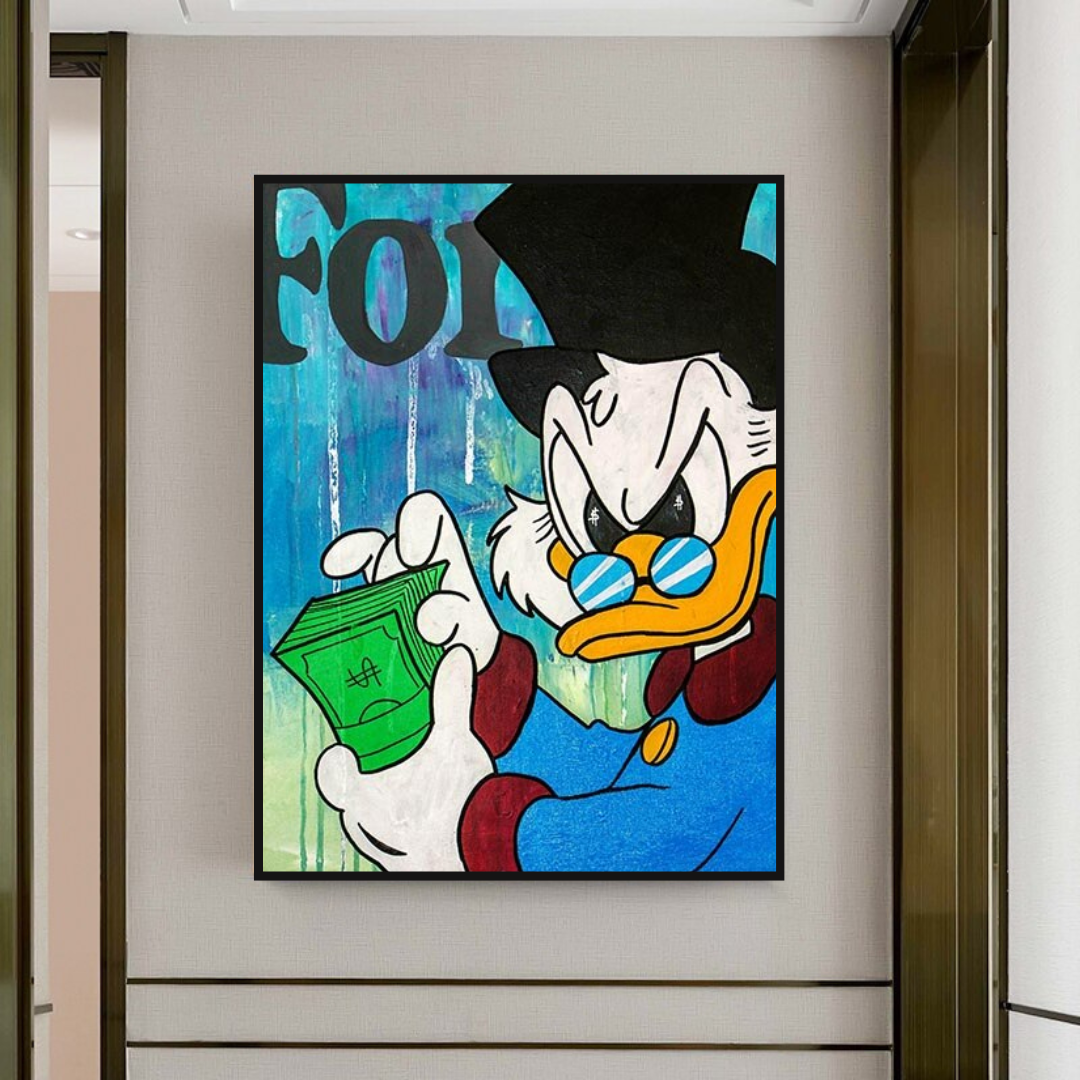 Scrooge McDuck Forbes Canvas Wall Art - Exclusive-ChandeliersDecor.com
