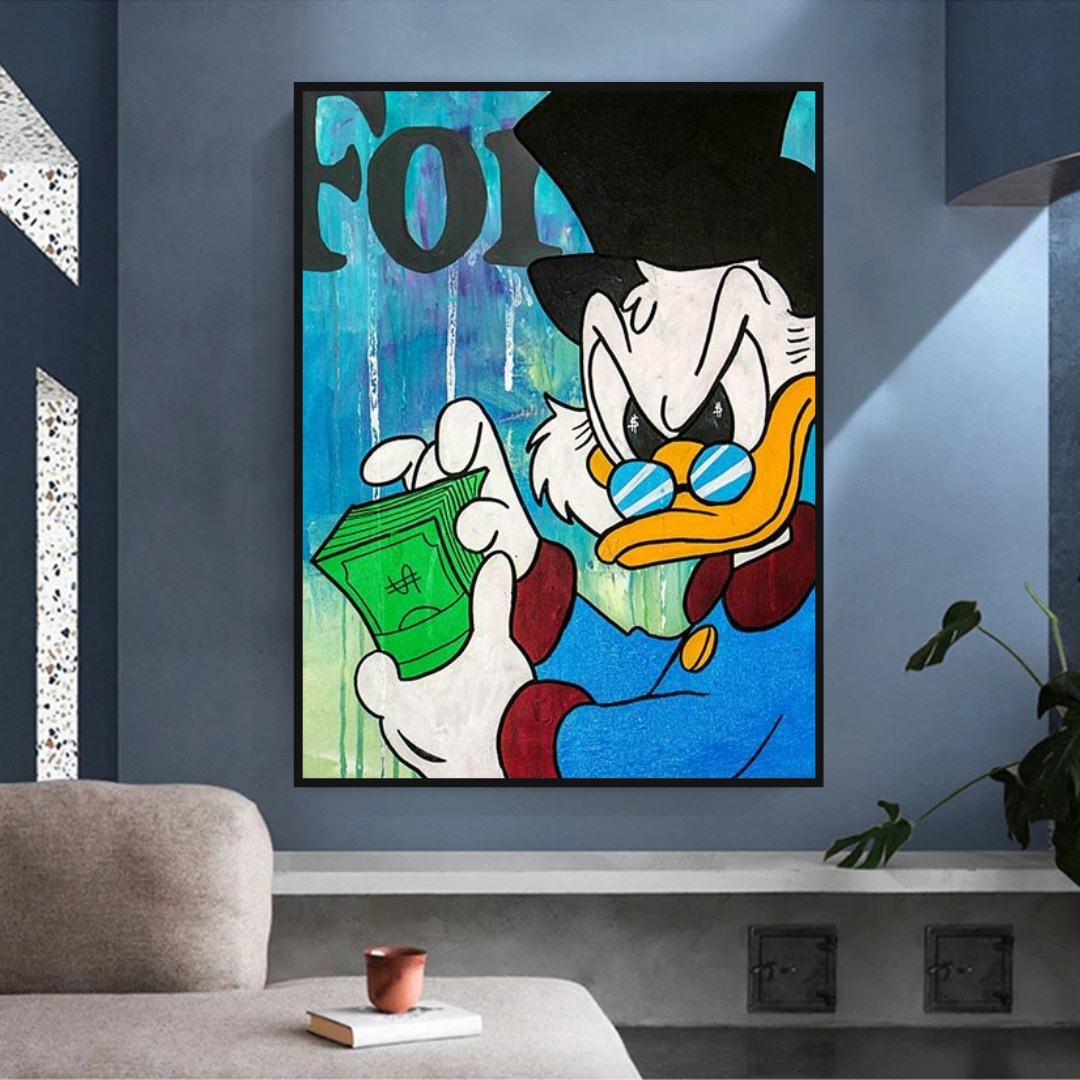 Scrooge McDuck Forbes Canvas Wall Art - Exclusive-ChandeliersDecor.com