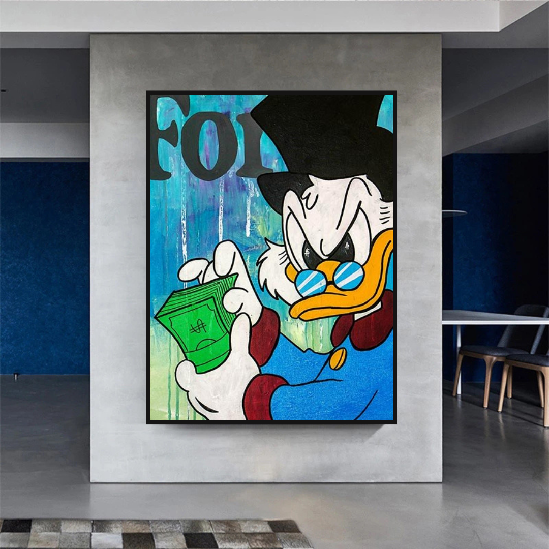 Scrooge McDuck Forbes Canvas Wall Art - Exclusive-ChandeliersDecor.com