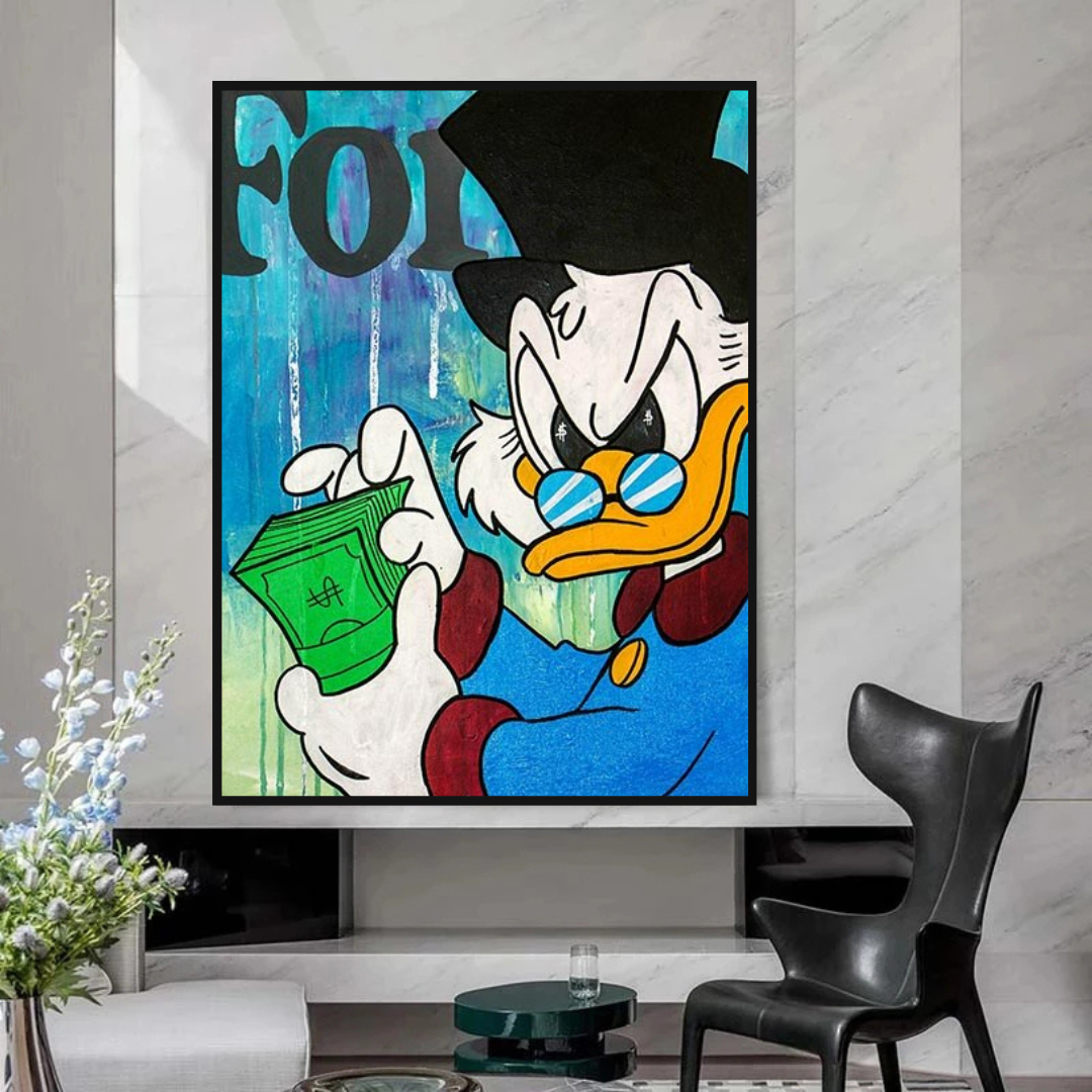Scrooge McDuck Forbes Canvas Wall Art - Exclusive-ChandeliersDecor.com