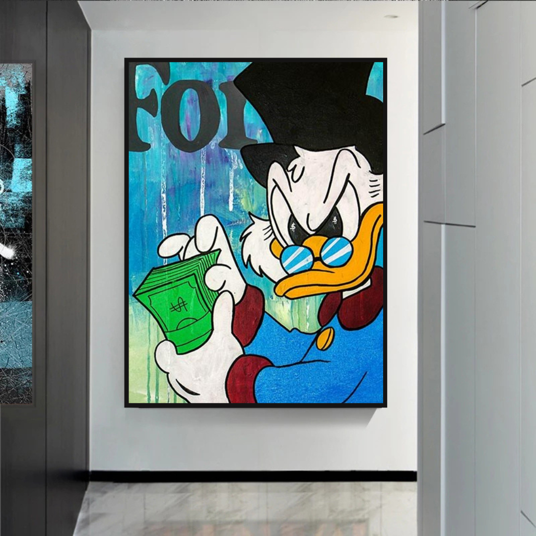 Scrooge McDuck Forbes Canvas Wall Art - Exclusive-ChandeliersDecor.com