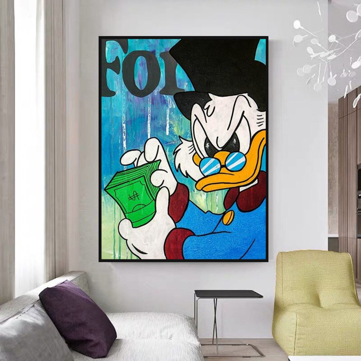 Scrooge McDuck Forbes Canvas Wall Art - Exclusive-ChandeliersDecor.com