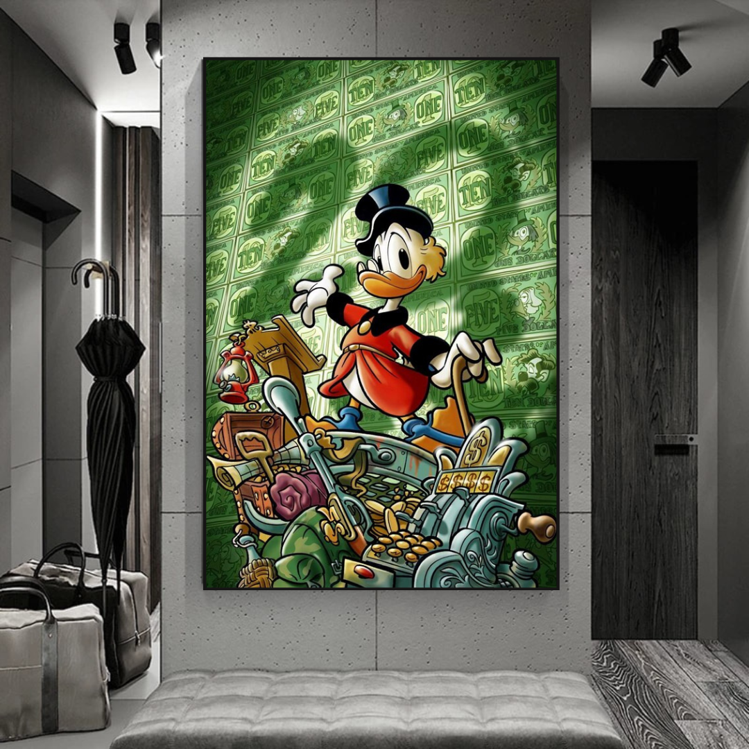 Scrooge McDuck Millionaire Canvas Wall Art-ChandeliersDecor.com