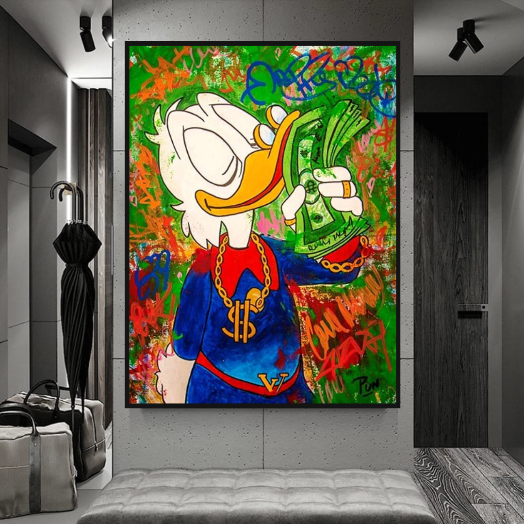 Scrooge McDuck Millionaire Canvas Wall Art-ChandeliersDecor.com
