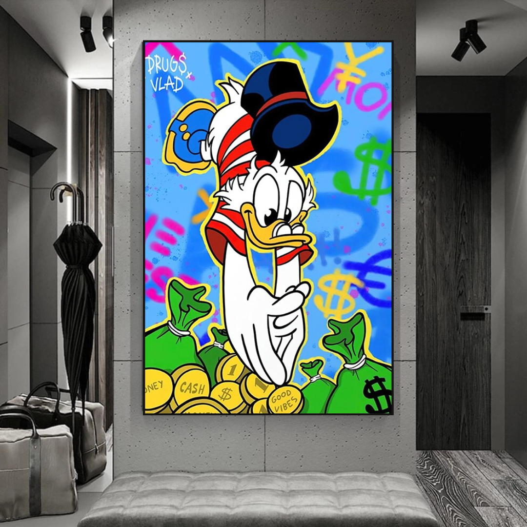 Scrooge McDuck Millionaire Canvas Wall Art-ChandeliersDecor.com