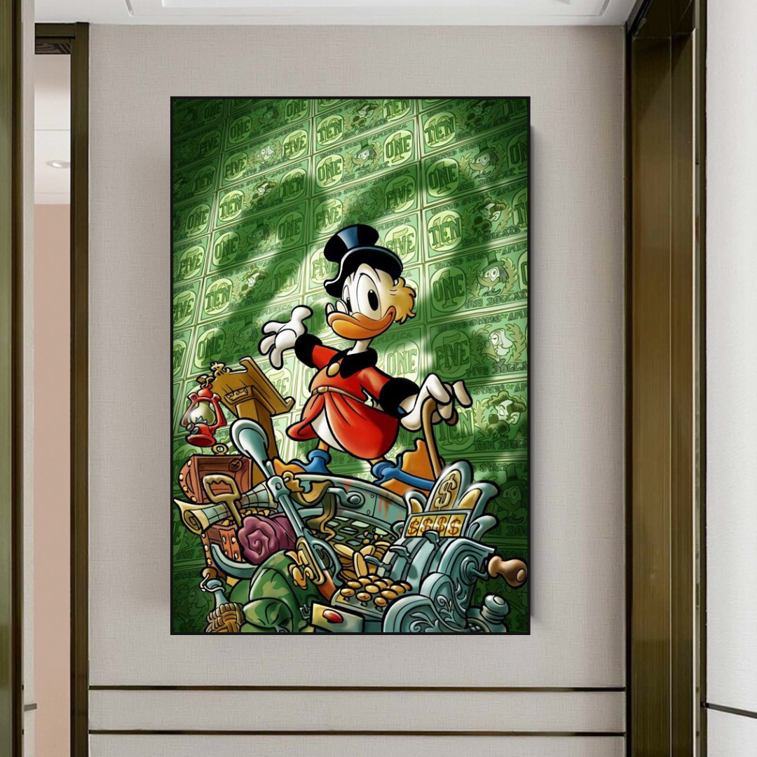 Scrooge McDuck Millionaire Canvas Wall Art-ChandeliersDecor.com