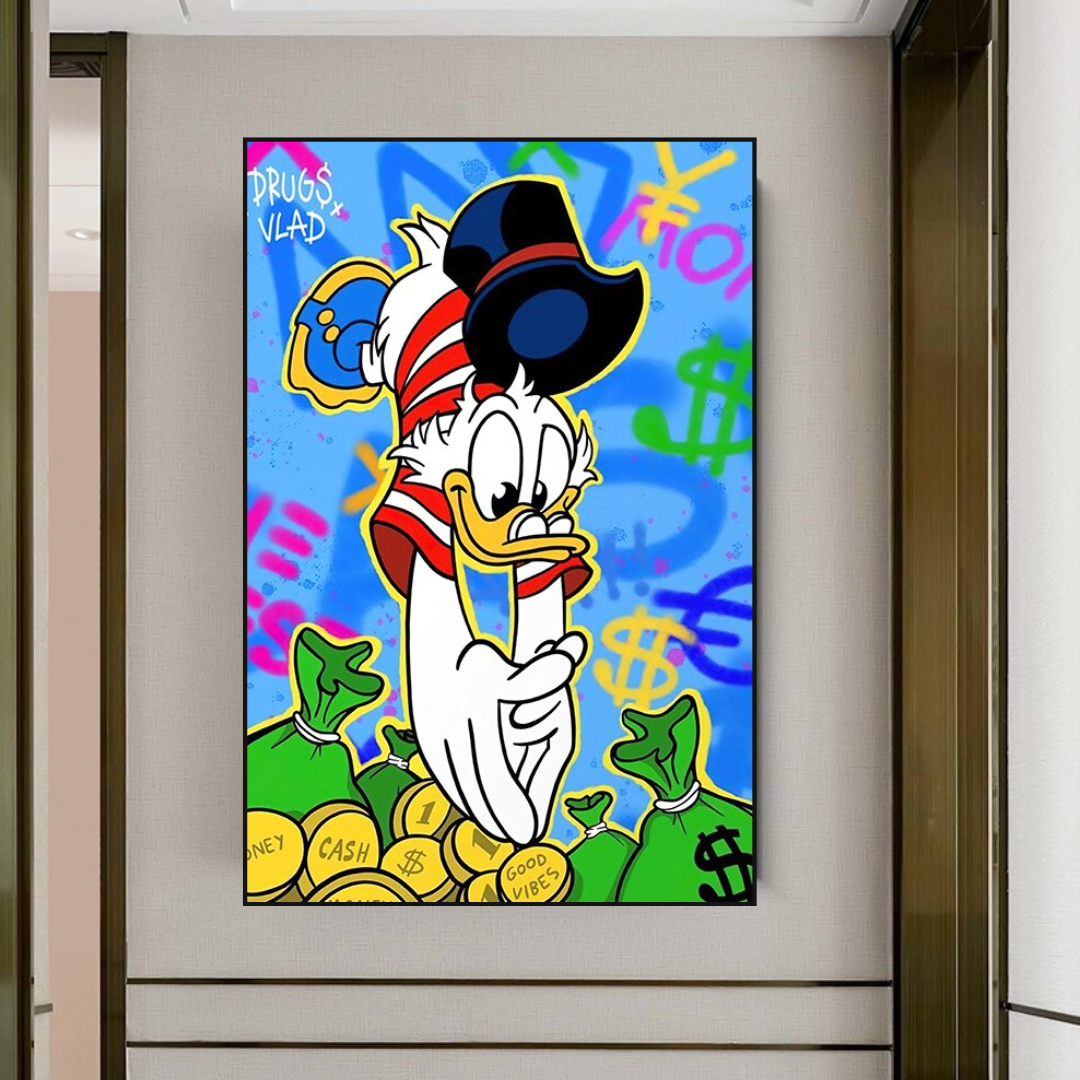 Scrooge McDuck Millionaire Canvas Wall Art-ChandeliersDecor.com