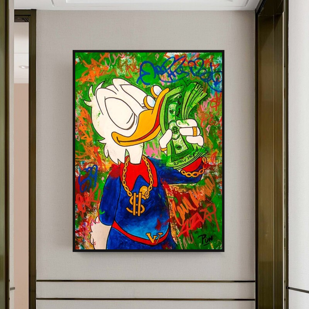 Scrooge McDuck Millionaire Canvas Wall Art-ChandeliersDecor.com