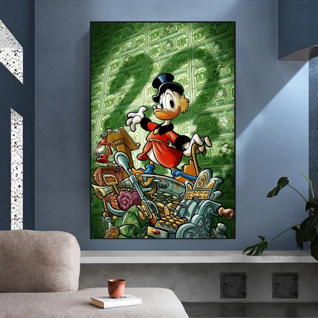 Scrooge McDuck Millionaire Canvas Wall Art-ChandeliersDecor.com